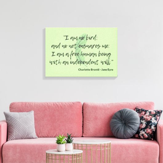 Jane Eyre Quote II Canvas Afdruk (Insitu (Woonkamer))