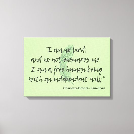 Jane Eyre Quote II Canvas Afdruk (Voorkant)