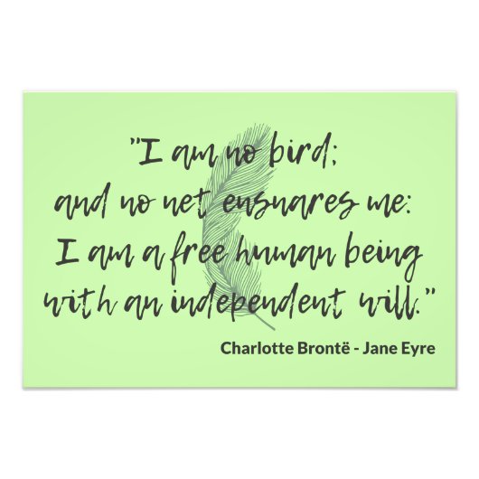 Jane Eyre Quote II Foto Afdruk (Voorkant)