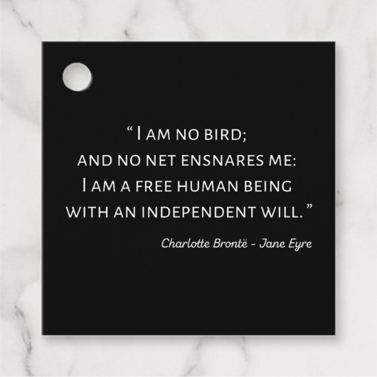Jane Eyre Quote II - Klassieke stijl Bedankjes Labels (Voorkant)