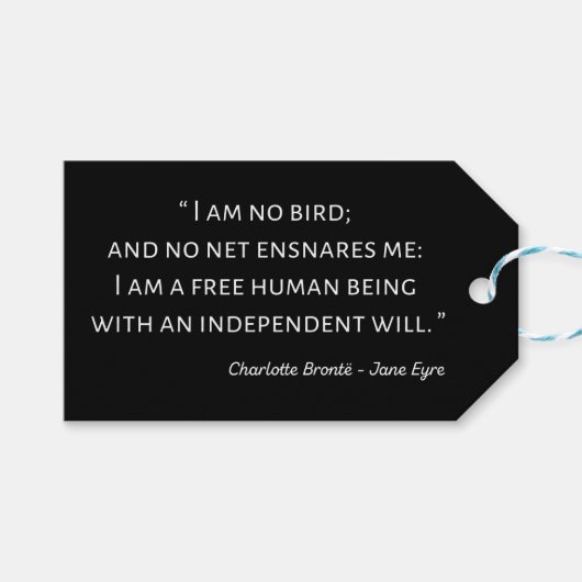Jane Eyre Quote II - Klassieke stijl Cadeaulabel (Voorkant (Horizontaal))