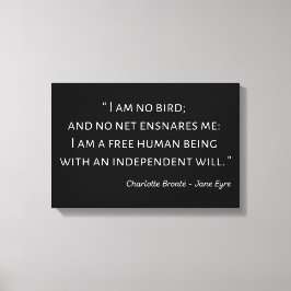 Jane Eyre Quote II - Klassieke stijl Canvas Afdruk