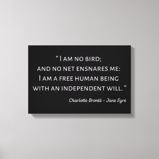 Jane Eyre Quote II - Klassieke stijl Canvas Afdruk (Voorkant)
