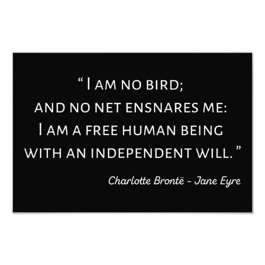 Jane Eyre Quote II - Klassieke stijl Foto Afdruk (Voorkant)