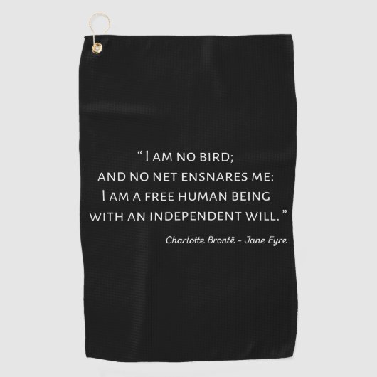 Jane Eyre Quote II - Klassieke stijl Golfhanddoek (Voorkant)