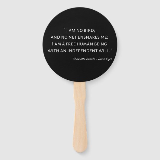 Jane Eyre Quote II - Klassieke stijl Handwaaier (Voorkant)