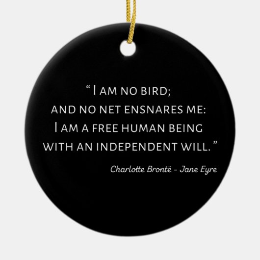 Jane Eyre Quote II - Klassieke stijl Keramisch Ornament (Voorkant)