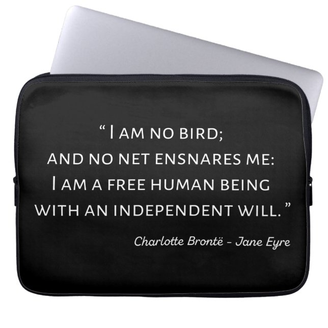 Jane Eyre Quote II - Klassieke stijl Laptop Sleeve (Voorkant)