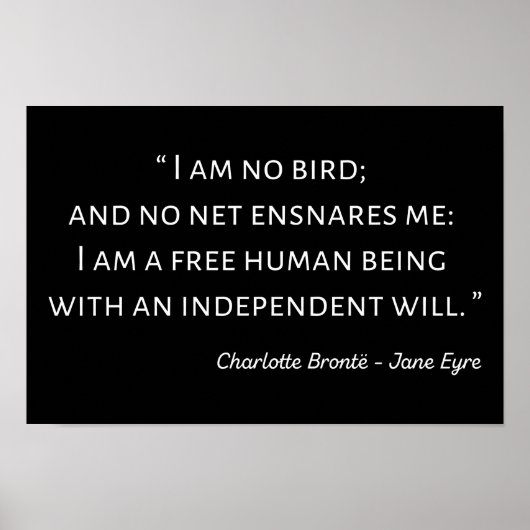 Jane Eyre Quote II - Klassieke stijl Poster (Voorkant)