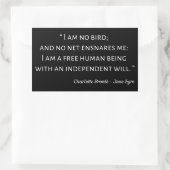 Jane Eyre Quote II - Klassieke stijl Rechthoekige Sticker (Tas)