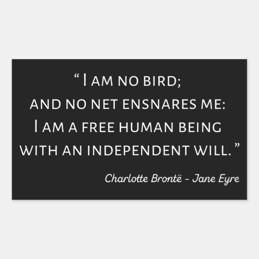 Jane Eyre Quote II - Klassieke stijl Rechthoekige Sticker (Voorkant)