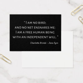 Jane Eyre Quote II - Klassieke stijl Visitekaartje