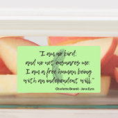 Jane Eyre Quote II Labels (Aangebracht)