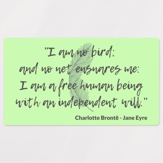 Jane Eyre Quote II Labels (Design 1)