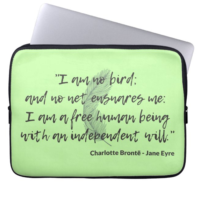 Jane Eyre Quote II Laptop Sleeve (Voorkant)