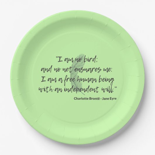 Jane Eyre Quote II Papieren Bordje (Voorkant)