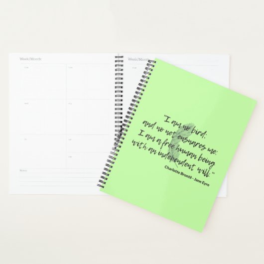 Jane Eyre Quote II Planner (Display)