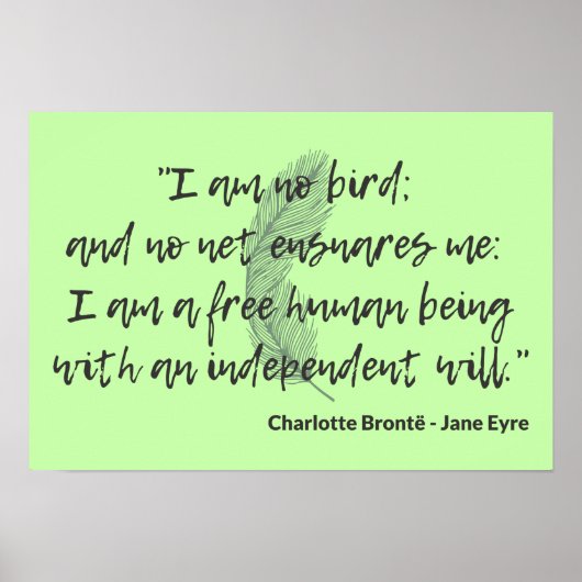 Jane Eyre Quote II Poster (Voorkant)