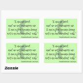Jane Eyre Quote II Rechthoekige Sticker (Vel)