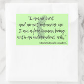 Jane Eyre Quote II Rechthoekige Sticker (Tas)