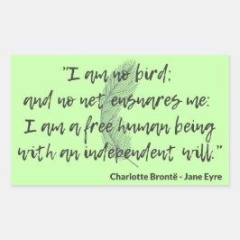 Jane Eyre Quote II Rechthoekige Sticker
