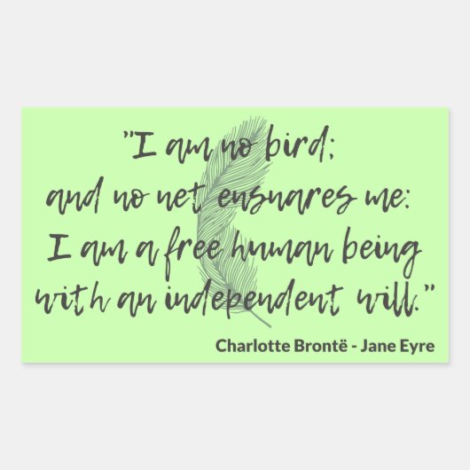 Jane Eyre Quote II Rechthoekige Sticker (Voorkant)
