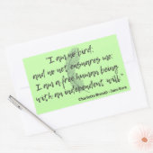 Jane Eyre Quote II Rechthoekige Sticker (Envelop)