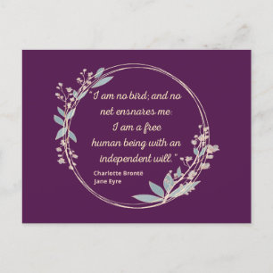 Jane Eyre Quote II - Schattigee stijl Briefkaart