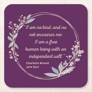 Jane Eyre Quote II - Schattigee stijl Kartonnen Onderzetters