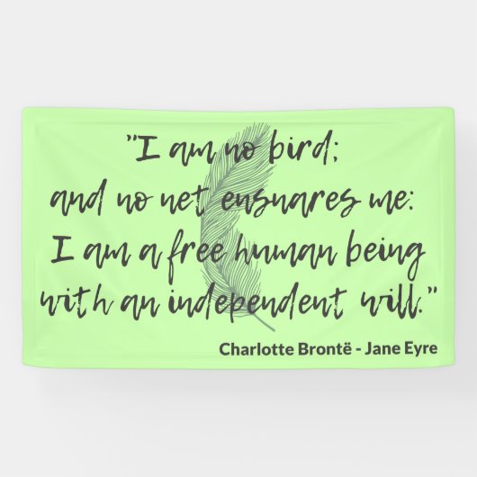 Jane Eyre Quote II Spandoek (Horizontaal)