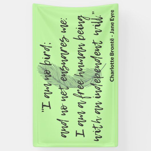 Jane Eyre Quote II Spandoek (Verticaal)