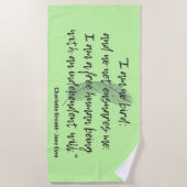 Jane Eyre Quote II Strandlaken (Voorkant)