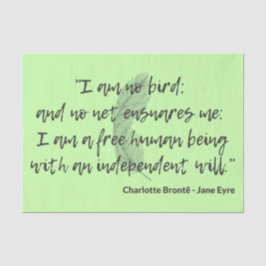 Jane Eyre Quote II Tissuepapier