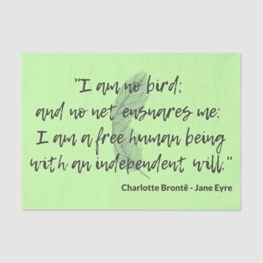 Jane Eyre Quote II Tissuepapier (Voorkant)