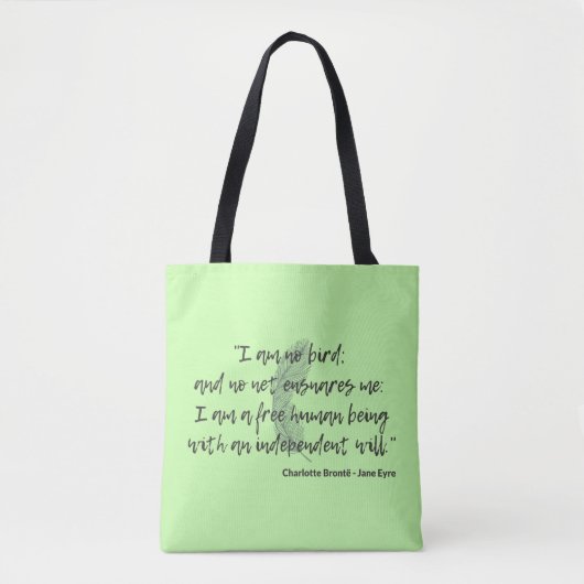 Jane Eyre Quote II Tote Bag (Voorkant)
