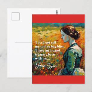 Jane Eyre Quote Monet stijl schilderij Briefkaart