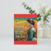Jane Eyre Quote Monet stijl schilderij Briefkaart (Staand voorkant)