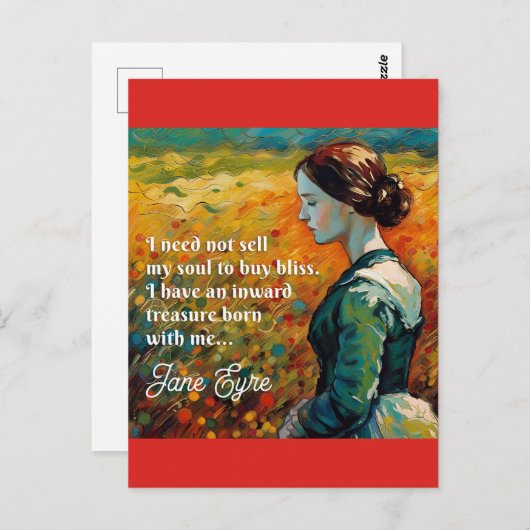 Jane Eyre Quote Monet stijl schilderij Briefkaart (Voorkant / Achterkant)