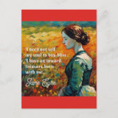 Jane Eyre Quote Monet stijl schilderij Briefkaart (Voorkant)