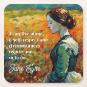 Jane Eyre Quote Monet stijl schilderij Kartonnen Onderzetters (Voorkant)