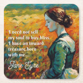 Jane Eyre Quote Monet stijl schilderij Kartonnen Onderzetters (Voorkant)