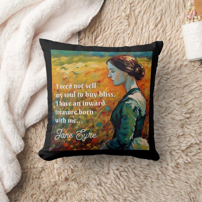 Jane Eyre Quote Monet stijl schilderij Kussen (Deken)