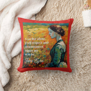 Jane Eyre Quote Monet stijl schilderij Kussen
