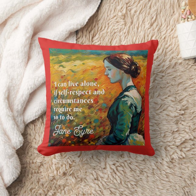 Jane Eyre Quote Monet stijl schilderij Kussen (Deken)