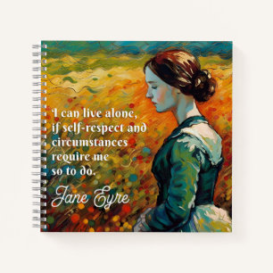 Jane Eyre Quote Monet stijl schilderij Notitieboek