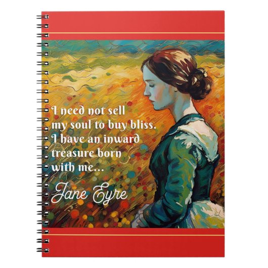 Jane Eyre Quote Monet stijl schilderij Notitieboek (Voorkant)