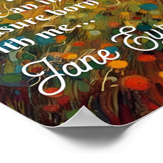 Jane Eyre Quote Monet stijl schilderij Poster (Hoek)