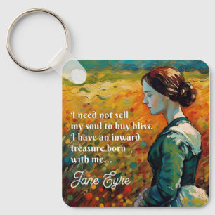 Jane Eyre Quote Monet stijl schilderij Sleutelhanger