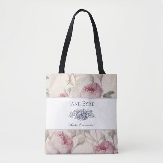 Jane Eyre - Reader ik trouwde hem - Doves Floral Tote Bag (Voorkant)