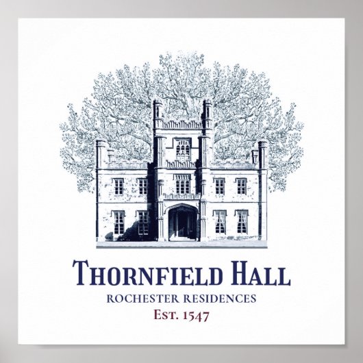 Jane Eyre Thornfield Hall Rochester Residences Poster (Voorkant)